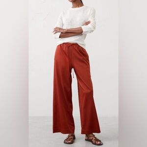 NWT - Wide-leg Crinkled Satin Pull-on Pant